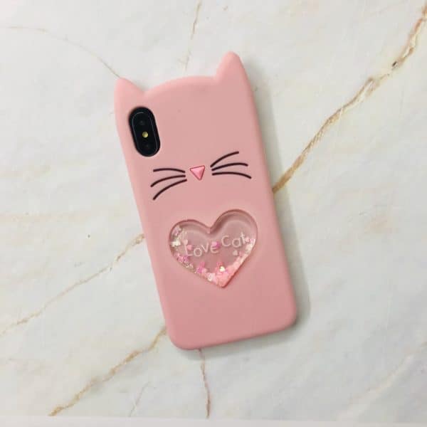 Love Cat Case available for iPhone X / Xs - Pink