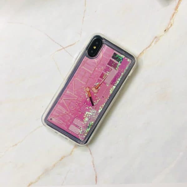 Naked Makeup Floating Glitter Case for iPhone X / Xs - Pink - Image 2