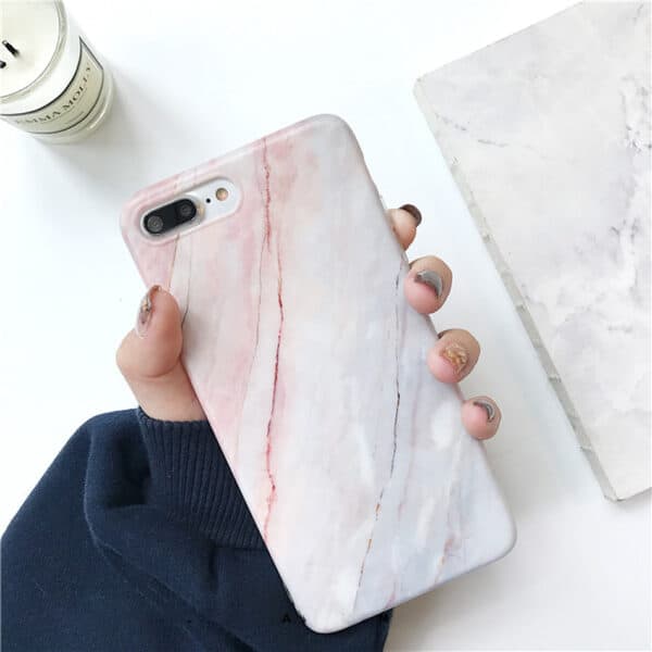 Beige Marble Silicone Case for iPhone