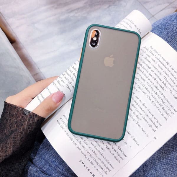 Olive Green Frosted Semi Transparent Case for iPhone - Image 3