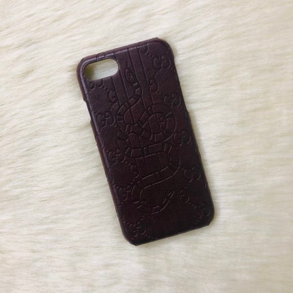 Brown Gucci Leather Case for iPhone 7 / 8