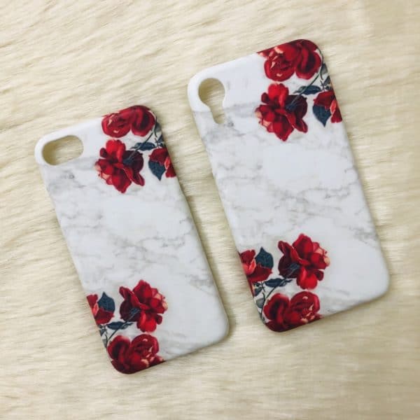 Marble Floral Printed Case for iPhone