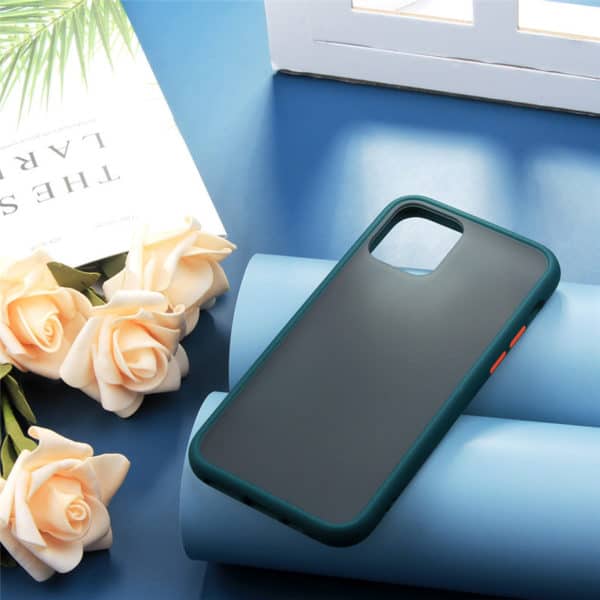 Olive Green Frosted Semi Transparent Case for iPhone - Image 2