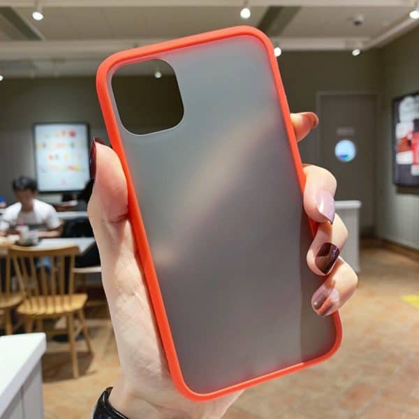 Red Frosted Semi Transparent Case for iPhone - Image 2