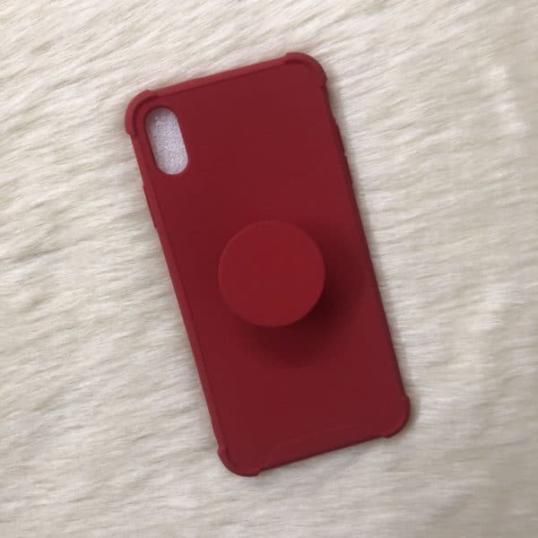 Red Silicone Grip case for iPhone Xs Max