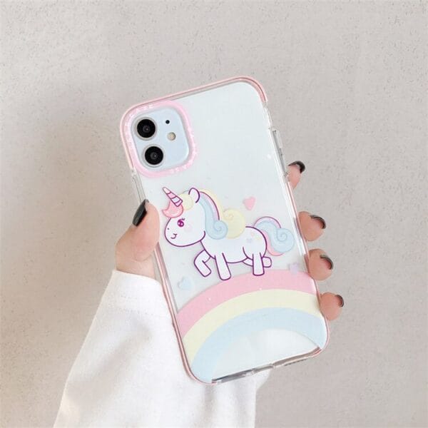 Transparent Unicorn Silicone Case for iPhone XR