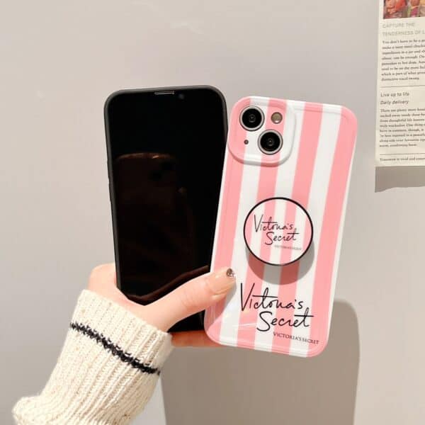 Victoria Secret Case for iPhone - Light Pink ( Without Pop Socket )