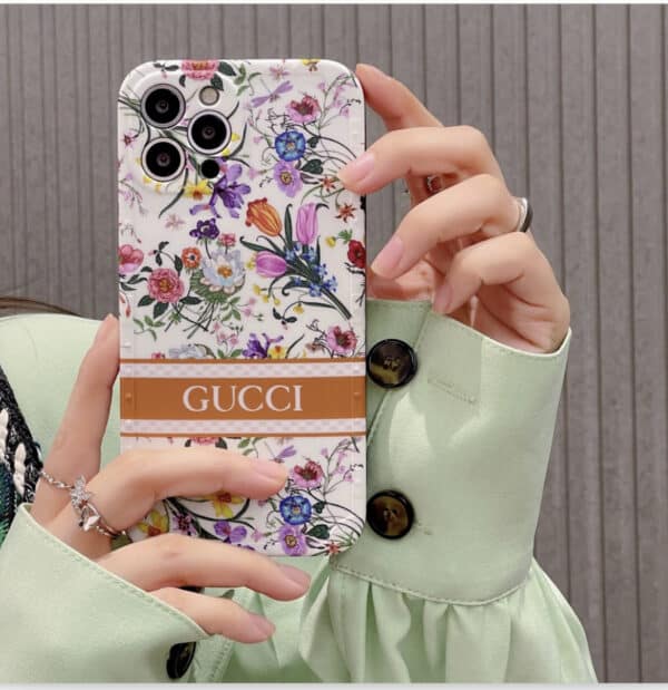 Gucci Floral Case for iPhone - Purple