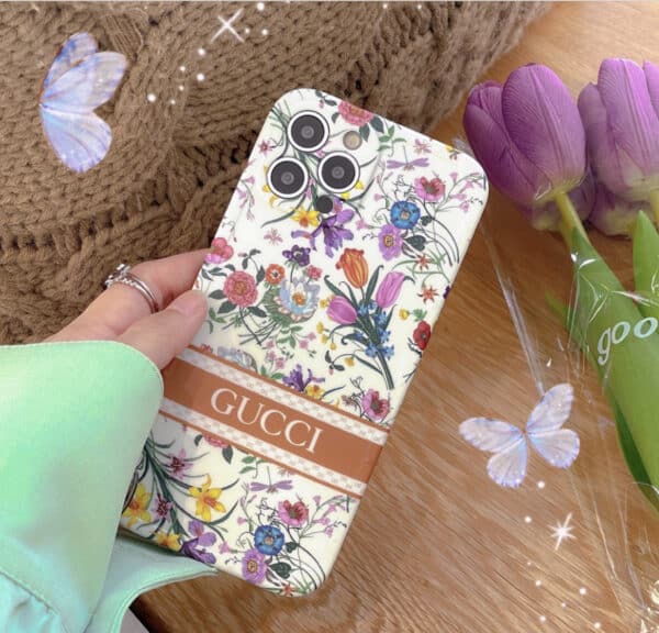 Gucci Floral Case for iPhone - Purple - Image 2