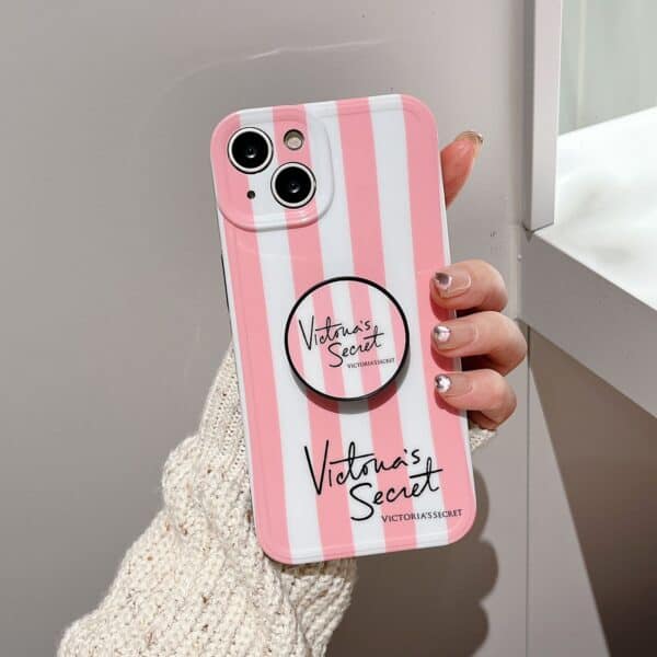 Victoria Secret Case for iPhone - Light Pink ( Without Pop Socket ) - Image 2