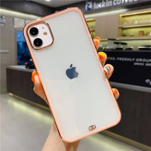 Gold Finish Chrome Cases for iPhone 12 Pro Max - Pink