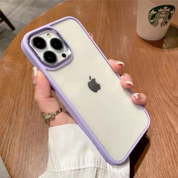 Premium ShockProof Chrome Cases for iPhone - Lilac