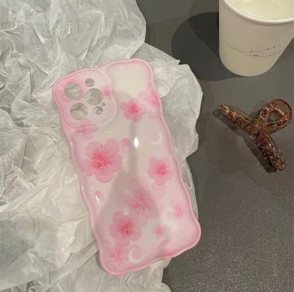 Puffer Pink Floral Print Case For Iphone 11 - Pink