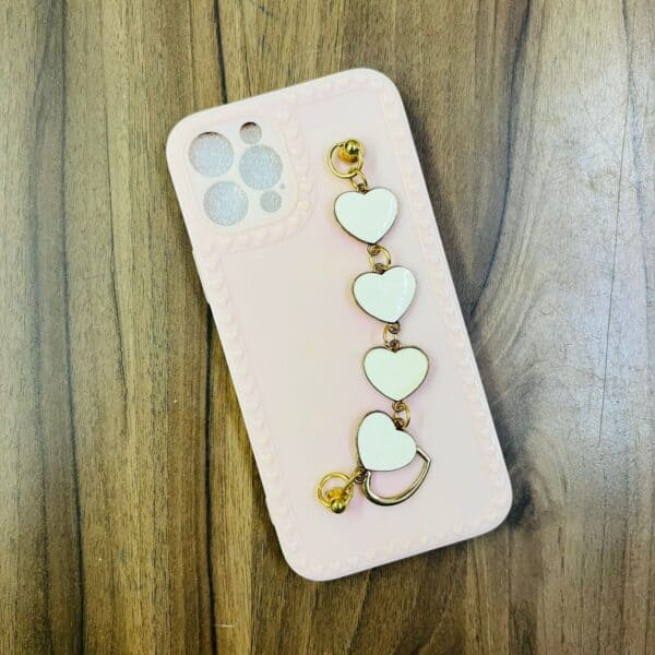 Peach Heart Handle cases for iPhone