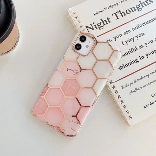 Geometric Marble Case for iPhone 14 Pro Max - Image 2