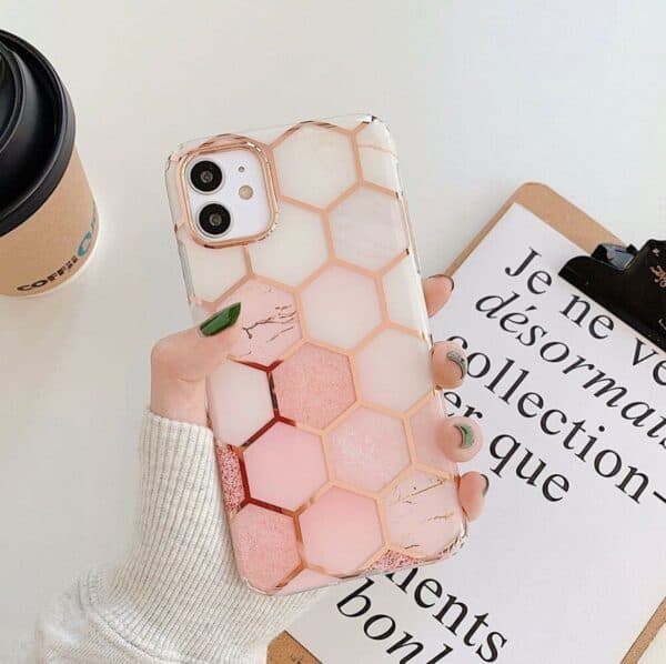 Geometric Marble Case for iPhone 14 Pro Max