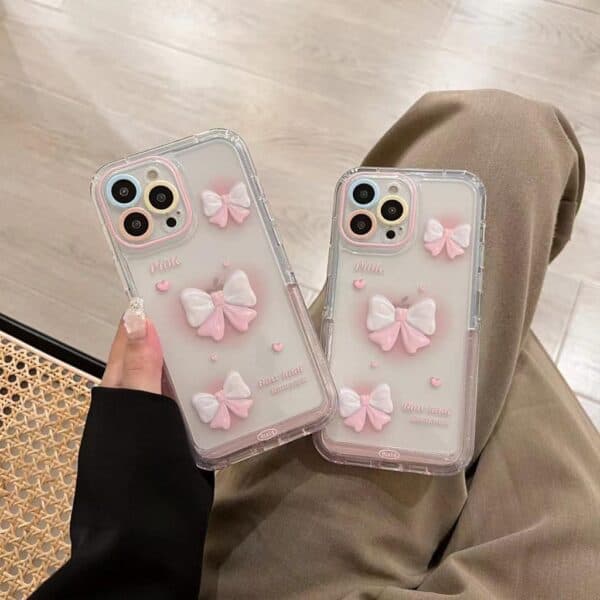 Transparent Bow Handle Case for iPhone