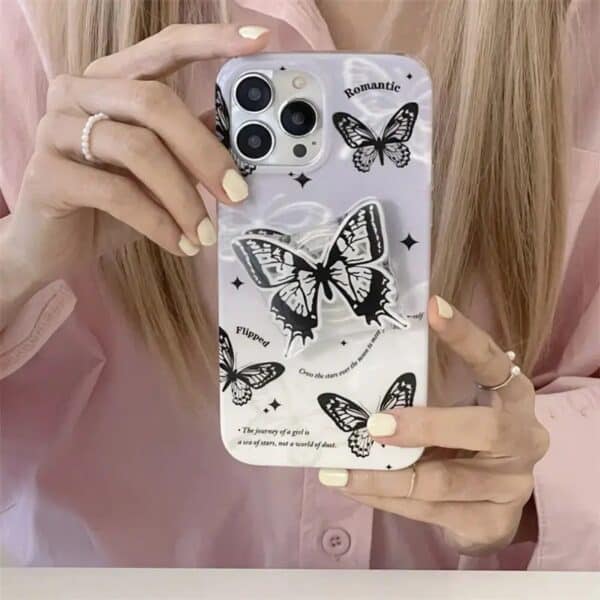 Butterfly Cases with Butterfly Pop Socket