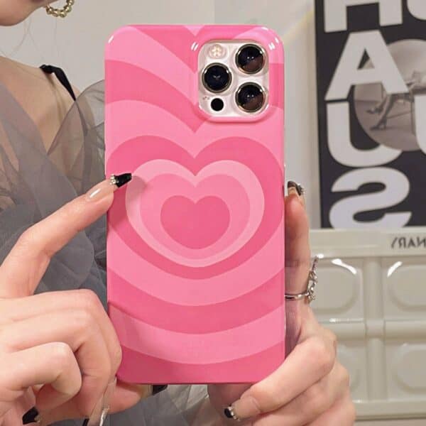 Pink Heart Latte Cases for iPhone