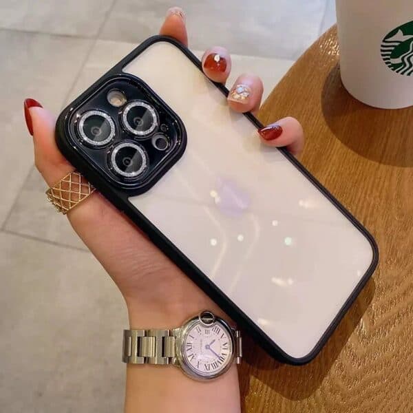 Black Shimmer Ring Case for iPhone