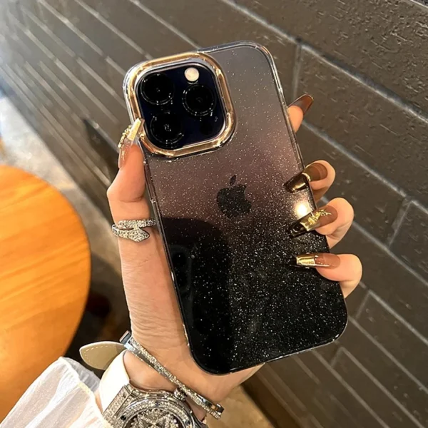 Black Ombre Shimmer Cases for iPhone