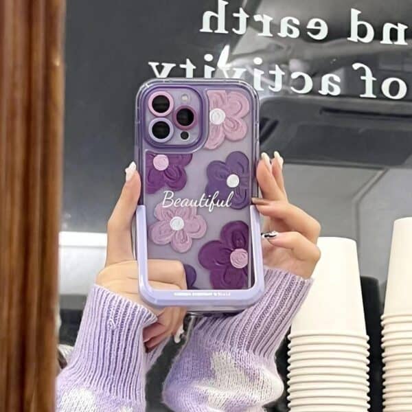 Floral Beautiful Handle Cases for iPhone - Image 4