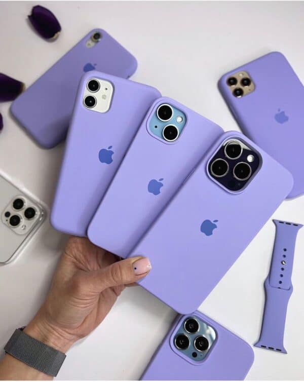 Lilac Liquid Silicone Case for iPhone