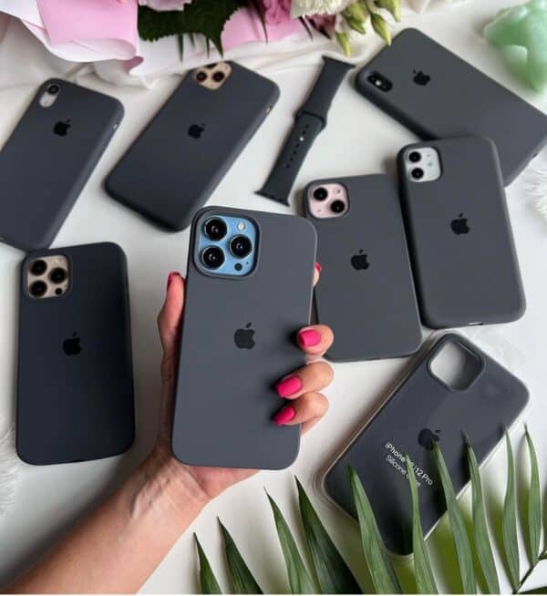 Grey Liquid Silicone Case for iPhone