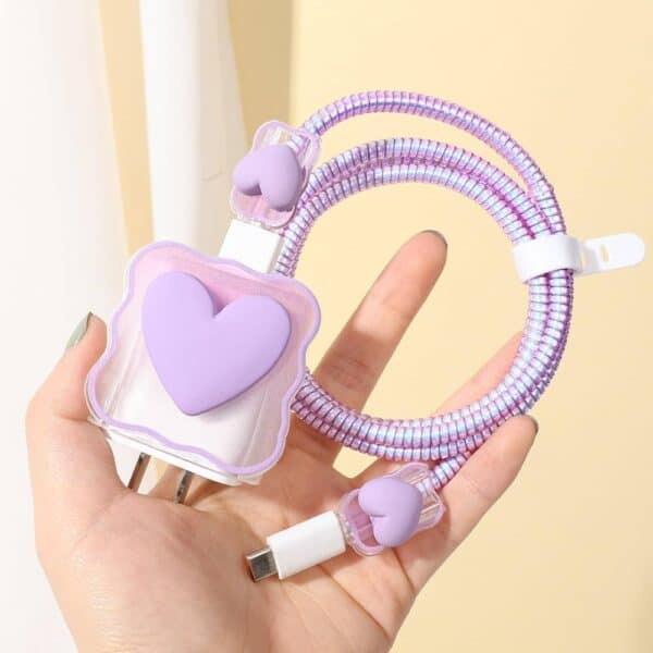 Purple Heart Charger Protector for Apple iPhone - Image 2