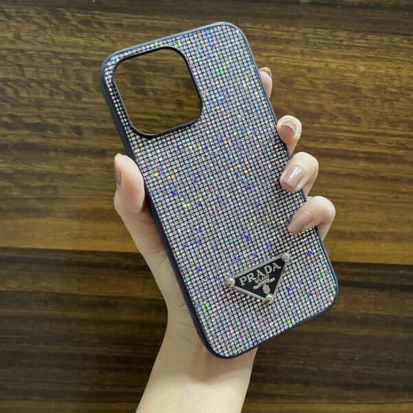 Prada Bling Case for iPhone 14 Pro Max - Black