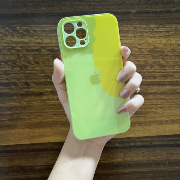 Green Rainbow Glass Case For iPhone