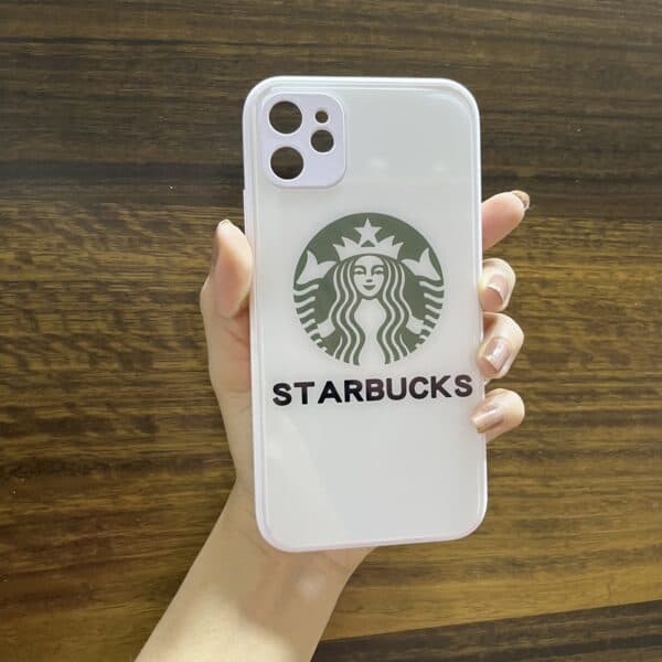 Starbucks White Glass Case For iPhone