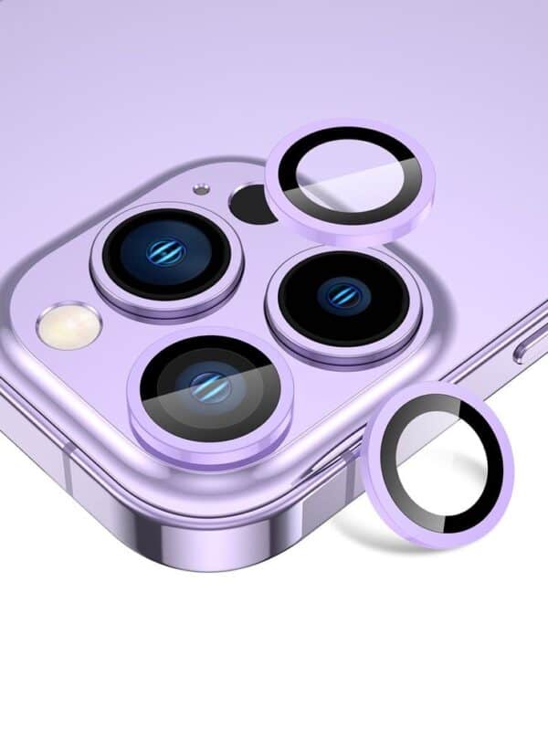 Camera Ring Lens Protector For iPhone - Light Purple