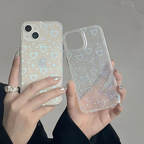 Holographic Heart cases for iPhone