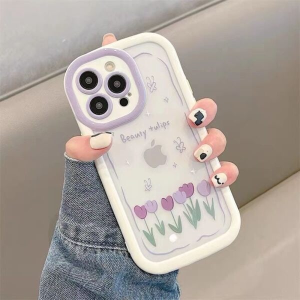 Beauty Tulip Floral Case for iPhone 15 Pro