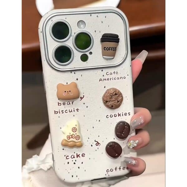 Cute 3D Coffee Bear Cases for iPhone