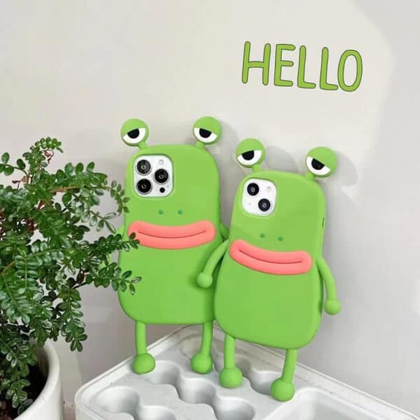 Cute 3D Froggie Green Cases for iPhone - Image 2