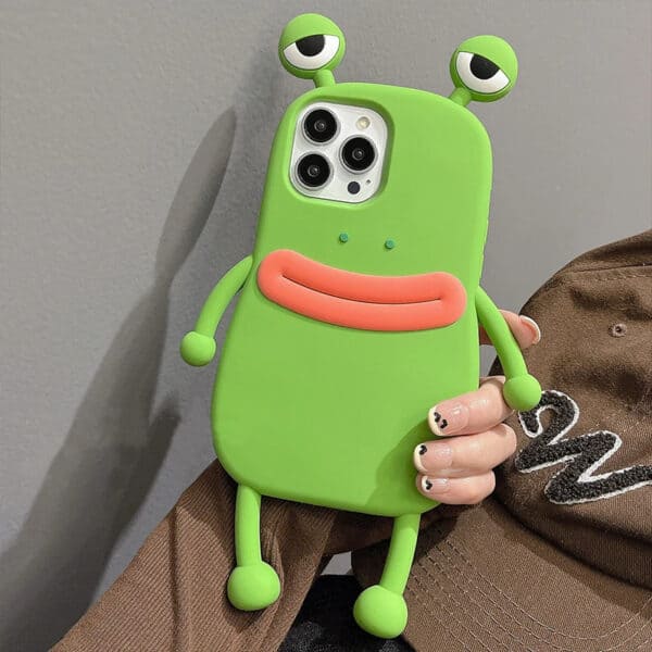 Cute 3D Froggie Green Cases for iPhone