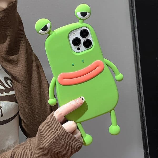 Cute 3D Froggie Green Cases for iPhone - Image 3