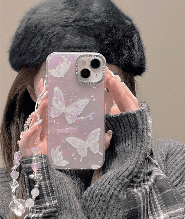 Holographic ButterFly Cases with Charms for iPhone - Image 4