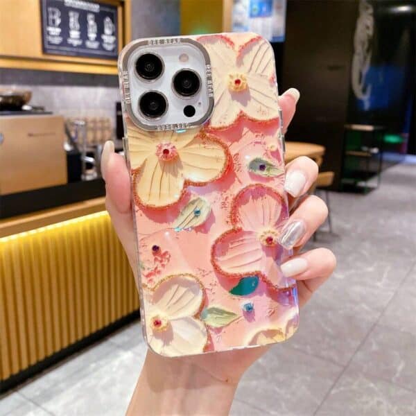 Elegant Orangish Floral cases for iPhone - Image 5