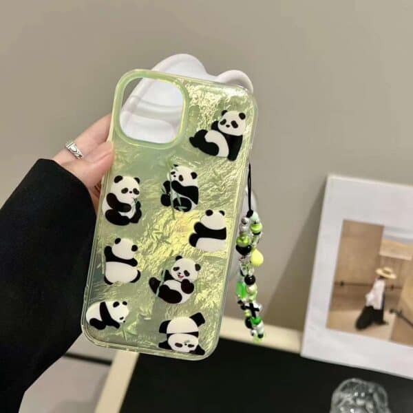 Cute Panda Cases with Cute Charms for iPhone - Image 4