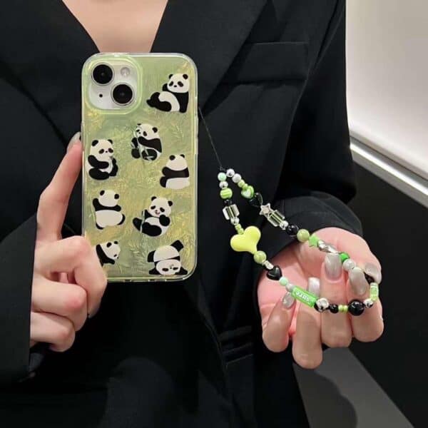 Cute Panda Cases with Cute Charms for iPhone - Image 2