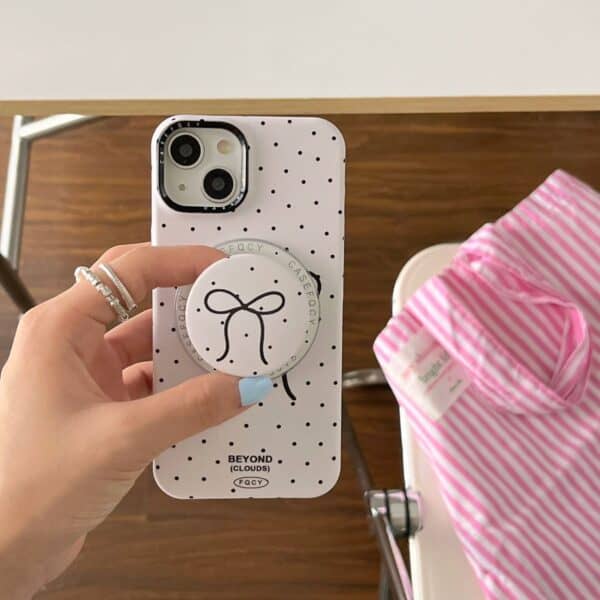 Cute MagSafe Bow Popsocket Cases for iPhone