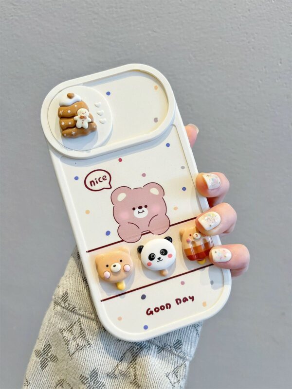 Nice Teddy Cute Cases with Moving Slider for iPhone - Image 2