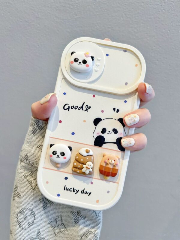 Good Panda Cute Cases with Moving Slider for iPhone - Image 2