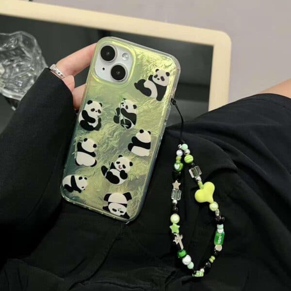 Cute Panda Cases with Cute Charms for iPhone - Image 5