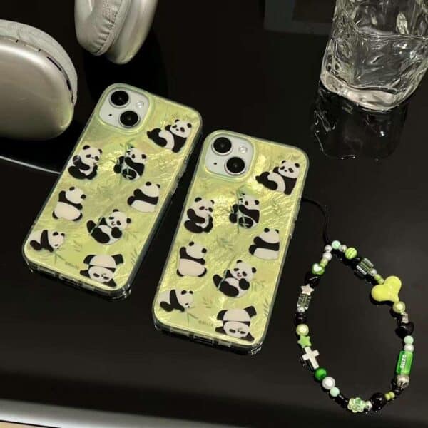 Cute Panda Cases with Cute Charms for iPhone - Image 3