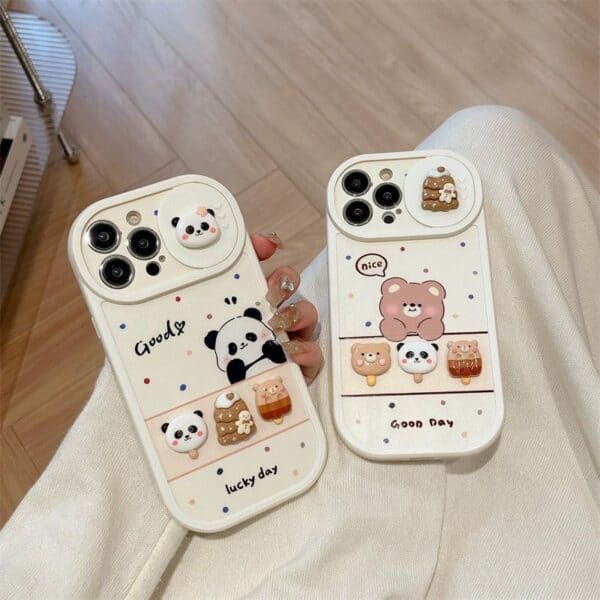 Nice Teddy Cute Cases with Moving Slider for iPhone - Image 3