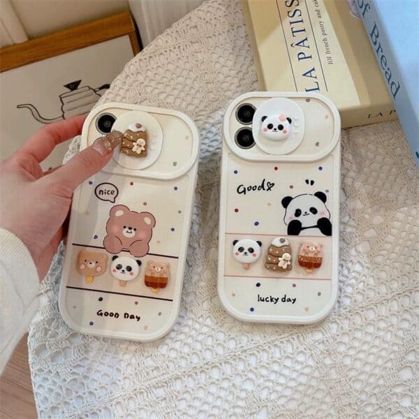 Nice Teddy Cute Cases with Moving Slider for iPhone - Image 4